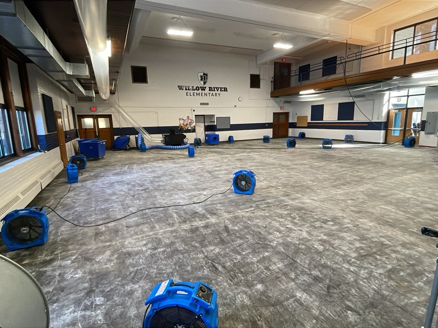 School gym water loss