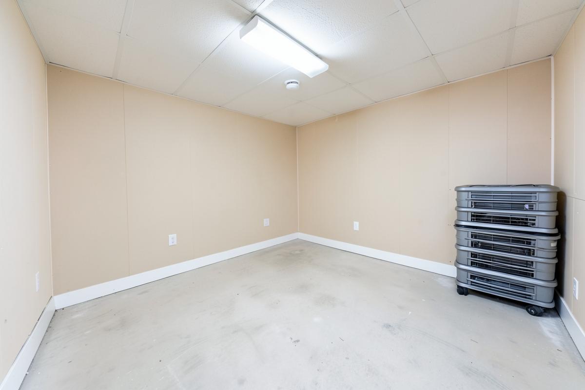 The same basement fully dried and restored